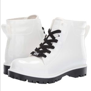 Sam Edelman Kascade White LaceUp Boots (wtrproof)